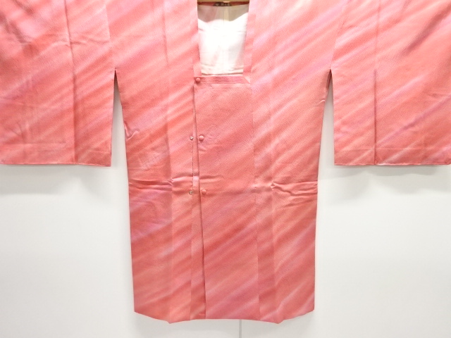 未使用品　斜め縞模様ロング道行コート